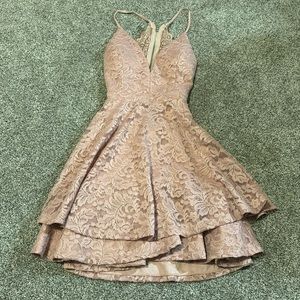 Super cute and adorable rose gold dress